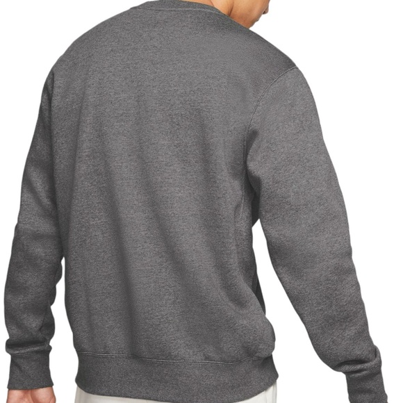 Nike Sportswear Club Fleece Crewneck Sweatshirt Grey Gray Size Large - Picture 5 of 5